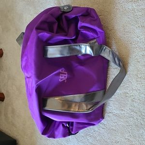 NWOT SELF Purple Tote Bag with Silver Handles